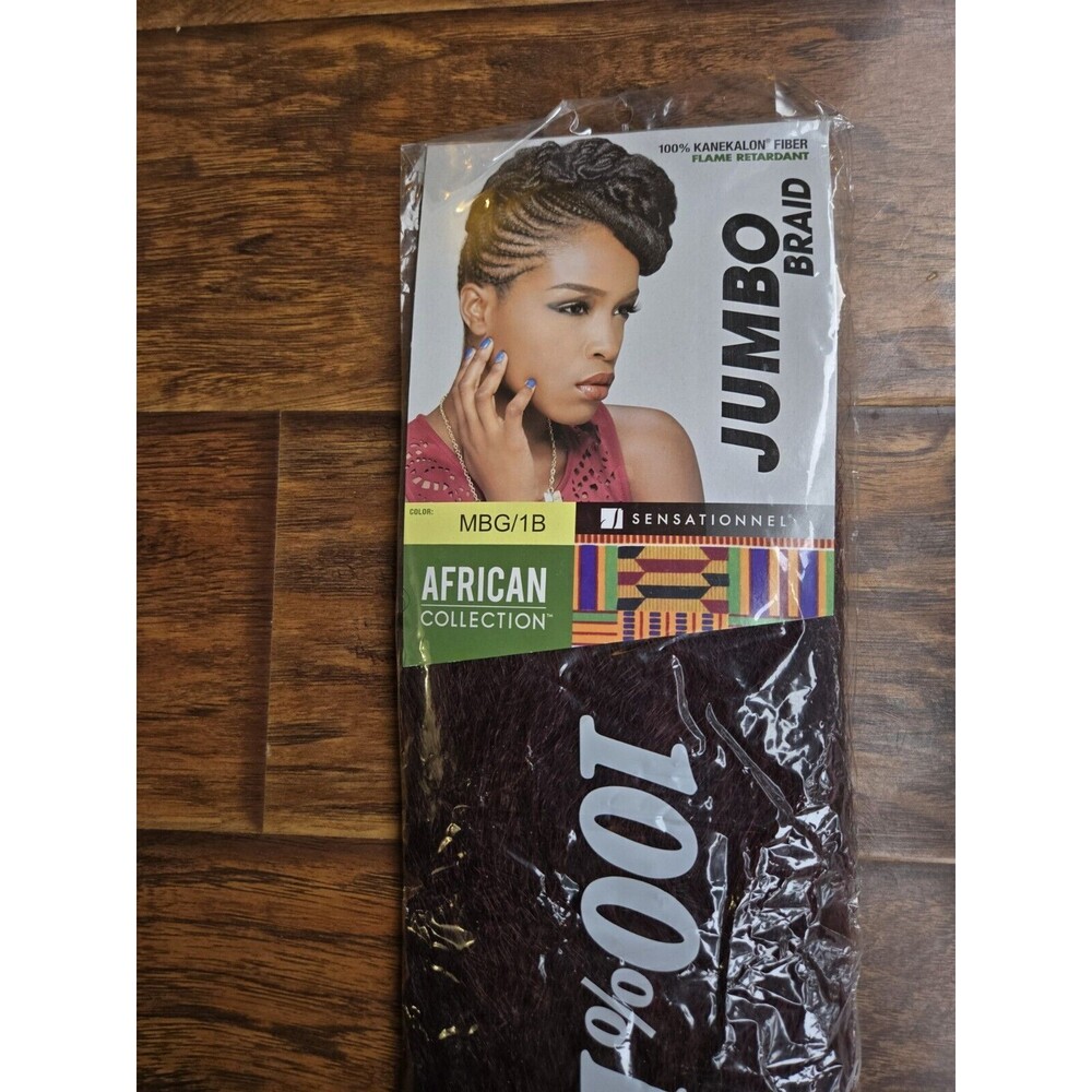 Sensationnel African Collection Hair Extension Jumbo Braid MBG/1B 100% Kanekalen - Picture 7 of 7